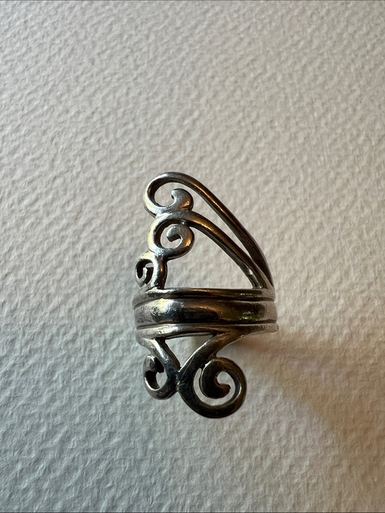 Jewelry - Sterling Silver Swirl Openwork Statement Ring